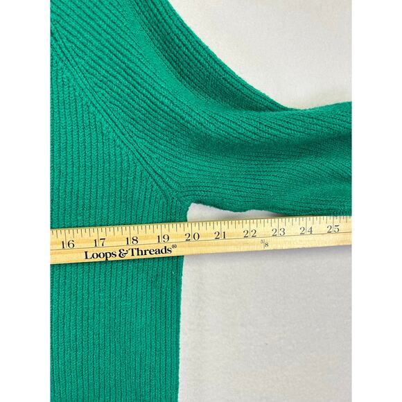 Woman's So Soft Old Navy Green V Neck Sweater - Size Small Casual Cozy - Picture 10 of 10